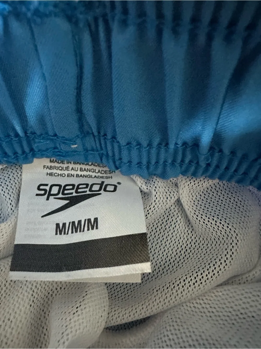 Speedo Blue and Neon Green Boys Swim Trunks